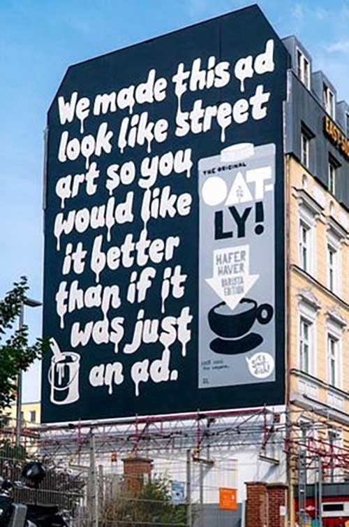 oatly outdoor poster writing great headlines