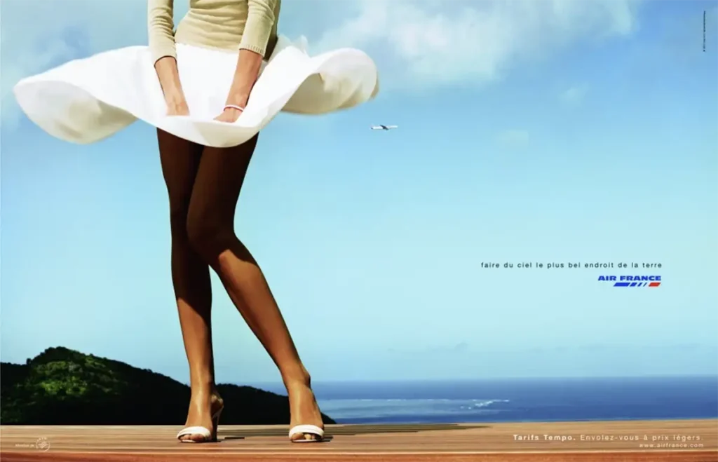 air france airline best print ads skirt